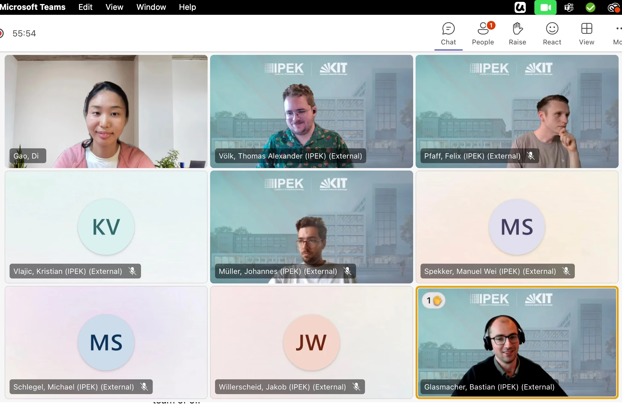 User testing session with 7 IPEK product experts on Microsoft Teams